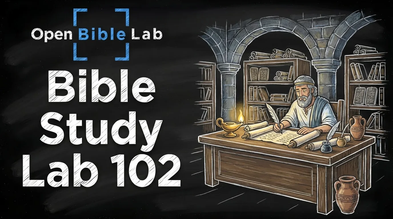 Lab 102: A guided step into deeper Bible study using context, history, and method.